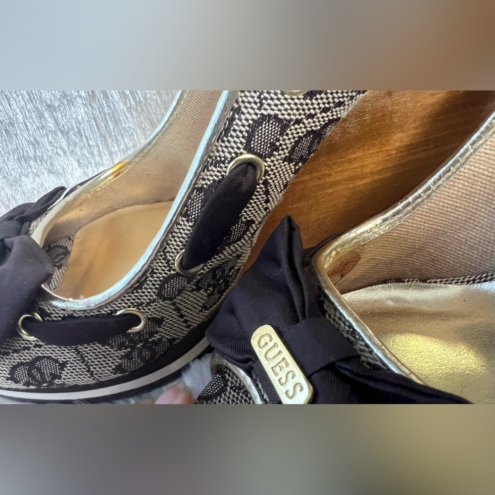 Guess Women's Wedges with Gold and Brown Accents - Picture 12 of 16